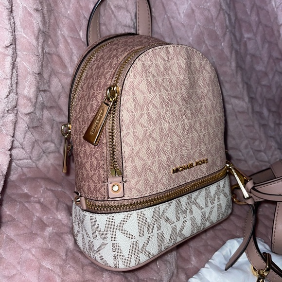 Rhea Mini Color-Block Logo Backpack - Picture 3 of 8